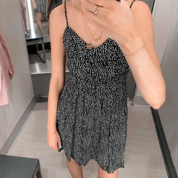 Xhilaration Dresses & Skirts - NWT Polka Dot Sleeveless Ruched Front Dress